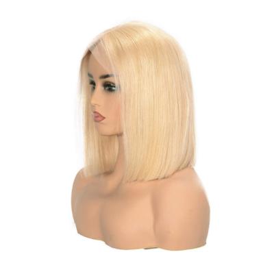 China Silky Straight Wave 2023 Hot Selling Cheap Synthetic Short Straight Medium Bob Wig Short Bob Hair Wigs Light Gold Color Synthetic Wigs for sale