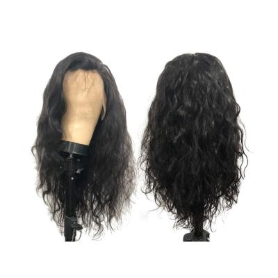 China Straight factory wholesale Premium Quality Long Wavy Unprocessed Remy Virgin Hair Brazilian Hair Full Lace Wigs For Black Women for sale