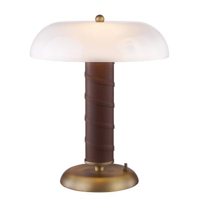 China Modern Metal Table Lamp Glass Shade 2700k-5700K E12 LED Modern Desk Table Lamp for sale