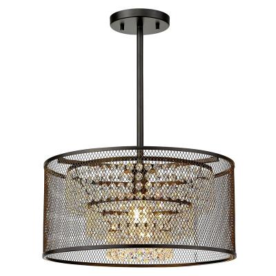 China Modern Crystal Pendant Light Fixture 15 Inch Crystal Hanging Ceiling Lights for sale