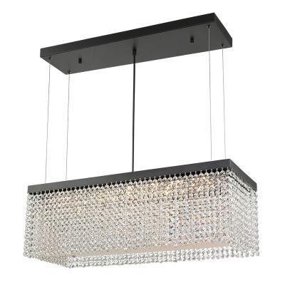 China Luxury Modern Glass Square Hanging Design LED Krystal Crystal Chandelier for Wedding Banquet for sale