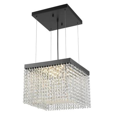 China Hot Sale Square LED K5 Suspended Crystals Lighting Lamp Ceiling Lamp Crystals Chandelier for sale