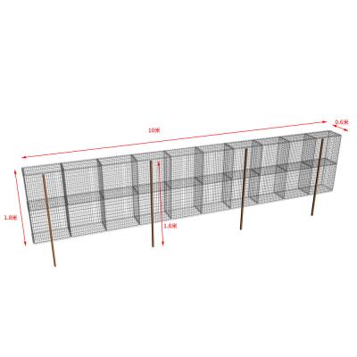 China el 10x0.6x1.8m galvanizaron a Mesh Gabion Wall soldado con autógena 4.0m m en venta