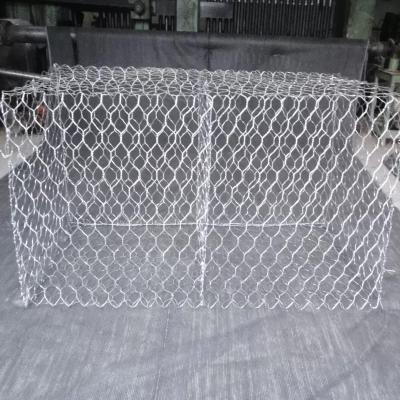 China 60x80mm 3.4mm Dia Woven Gabion Baskets For Havenproject Te koop