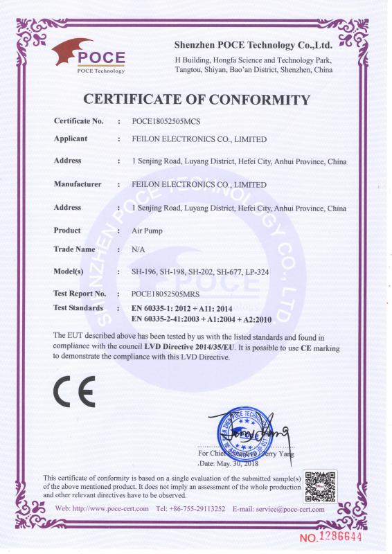 CE - Feilon Electronics Co., Limited