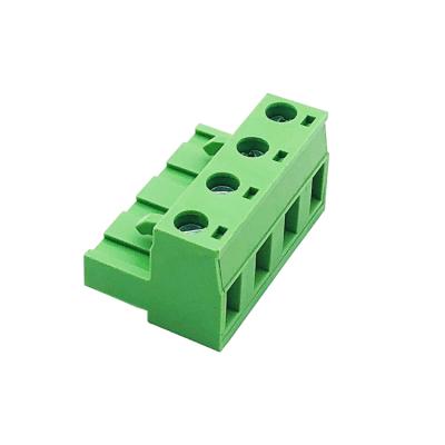 China PA66 V-0 Soldering Flat Seal 2edgk-7.62mm Terminal Block Copper Plug Pluggable Male 2p3p5p-16p Free for sale