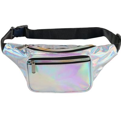 China Wholesale Waterproof Outdoor Fashionable Holographic Fanny Pack Waist Bag with Adjustable Strap for Travel for sale