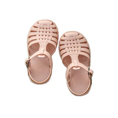 China Custom Logo Kids Girls TPU Non-slip Material Children Jelly Sandals For Beach Recyclable Optional Good Price Colors for sale