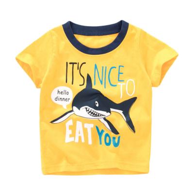 China New Summer New Summer Breathable Shorts Sleeved Shirt Comfortable Baby Boy Cartoon Children's Wear Short Sleeved T-shirt for sale