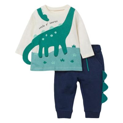 China Toddler Boy Anti-Shrink Dinosaur Sweatshirt And Pan Clothing Sets Toddler Boy Autumn Long Sleeve Clothes for sale