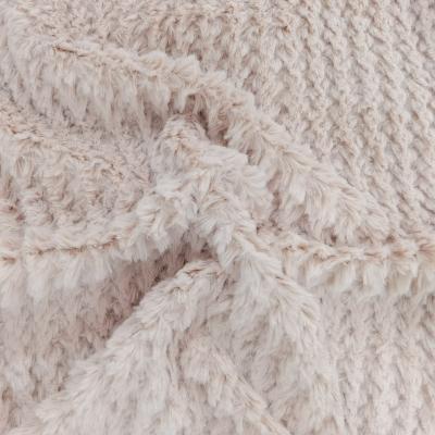 China Breathable Faux Fur Fabric 100% Polyester Long Pile Embossed Custom Pv Velvet Plush Color Pattern Fabric for sale