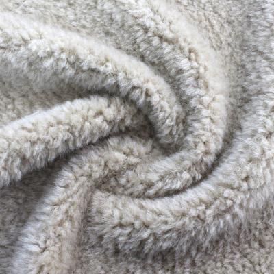 China Hot Sale Custom Made Polyester Fleece Fabric Soft Granular Alpaca Fabric Shrink-Resistant for sale