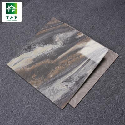 China Modern Moroccan Shiny Full Glazed Marble Look Tile Discontinued Gray Shiny Onyx Porcelain Floor Tiles for sale