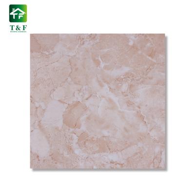 China Modern 60X60 80X80 Polished Porcelain Marble Tile Beige High Gloss Inkjet Glazed Floral Tile for sale