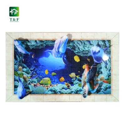 China Rustic Tiles Immerse Sea Glass New World Polished 3d Picture Marble Floor Tiles Wall Floor Porcelain Tiles World Price for sale