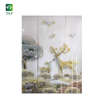 China Rustic Tiles 3d Effect Animal Printing High Gloss Polished Ceramic Bathroom Floor Tiles Full New Designs 3d Tile for sale