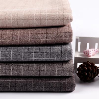 China Anti-Static Double Faced Solid Color Polyester Tweed Single Check Fleece Fabric For Dress for sale