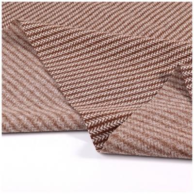 China Anti-Static Hand Feeling Very Soft Polyester Herringbone Brushed Fleece Fabric For Lady Outerwear for sale