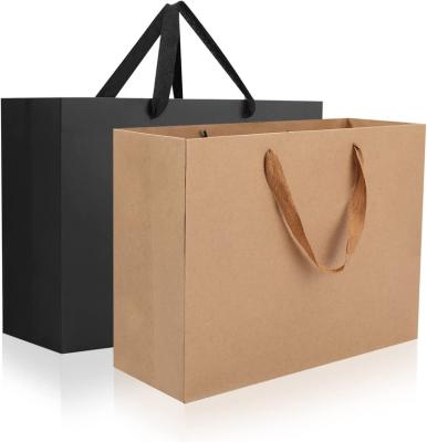 China Recycled Materials Customized High End Clothing, Food And Gift Shopping Paper Kraft Paper Bags for sale