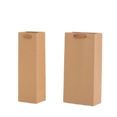 China Recycled Materials Customized High End Paper Wine Bag for sale