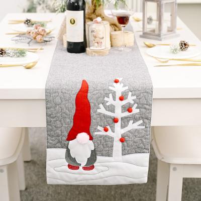 China High Quality Faceless Gray Table Cloth Christmas Day Family Atmosphere Decoration Doll Table Mat for sale