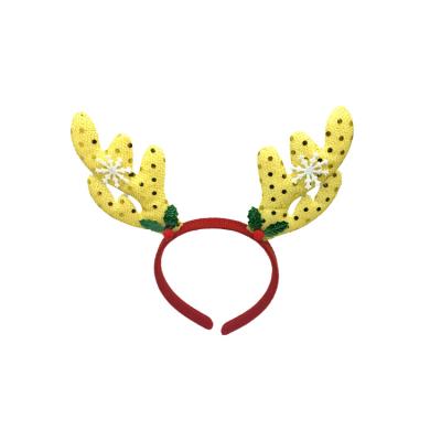 China Fashion Christmas Reindeer Antlers Hair Hoop for Kids Xmas Headbands for Girls Hair Accessories for sale