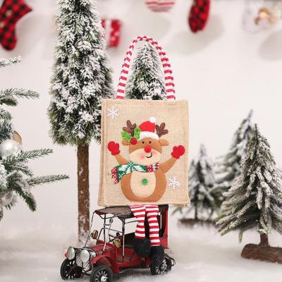 China Line Gift Packing Storage Christmas Gift Vintage Calico Novelty Christmas Pattern Bag for sale