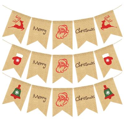 China Hanging Design Custom Printing Main Entrance Handmade Merry Christmas Banner For Customized for sale