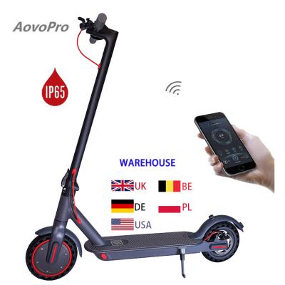 China LCD Display Screen + UK Warehouse 350w Motor Ip65 Waterproof PRO Scooter LED Light AOVO Official China Factory 8.5 Inch Dual Brake Electric Scooter for sale