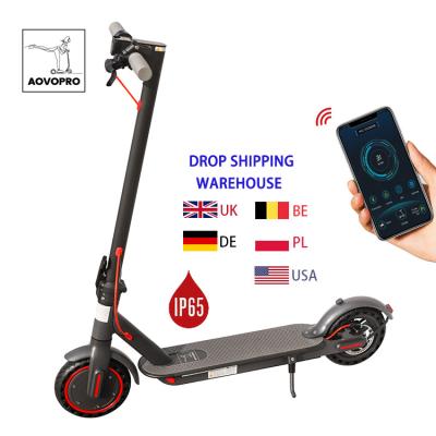 China LCD Display Screen + M365pro Foldable Waterproof 350W 2 Wheel LED Light AOVOPro Adult Electric Scooter 10.5AH 35Km For Europe USA Warehouse Drop Shipping United for sale