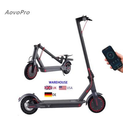 China LCD Display Screen + LED Light AOVO M365 EU US UK Warehouse Stock Pro Standing Foldable Waterproof Adults Off Road Electric Scooter Cheap E-Scooter for sale