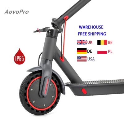 China LCD Display + LED Display Screen PRO USA EU UK DE PL Warehouse Light AOVO 8.5 Inch Solid Tire Adult 2 Wheel Electric Scooter Non Slip E Scooter for sale