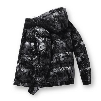 China Custom printed men's padded coats waterproof bubbling stripper jacket winter men's warm jacket for men for sale