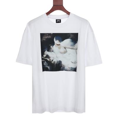 China Famous Brand Luxury Plus Size Angel Oil Painting T-shirt Men's Clothing Ladies Clothing Shorts Sleeve Full Women's Tee Simple REVENGE for sale