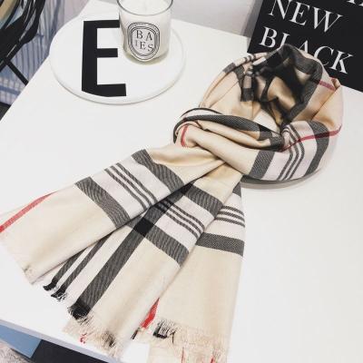 China Pure color new design classic British brand cashmere cashmere scarf shawl for sale