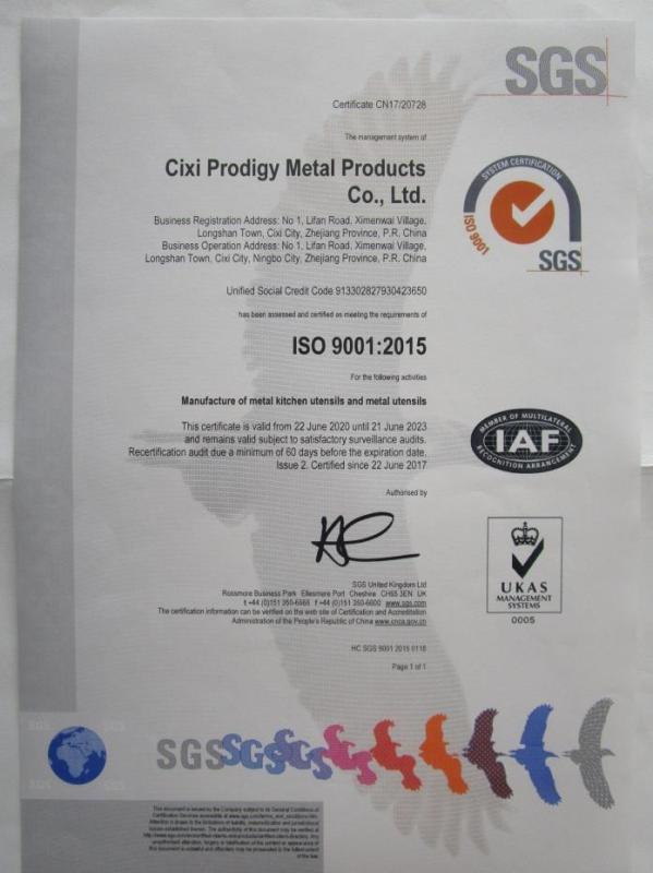 ISO9001 - CIXI AOLIJUE METAL PRODUCTS CO.,LTD