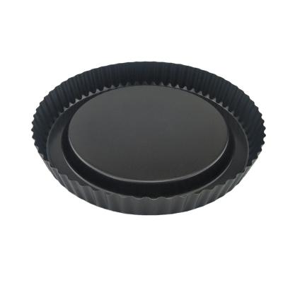 China Popular Disposable Lace Pattern Non-Stick Style With Removable Bottom Design Pie Tins for sale