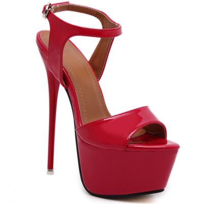 China 5 Inch Buckle Custom Made Sandal Platform High Heels Anti-Slippery Stiletto for sale