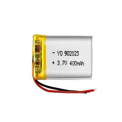 China Consumer electronics factory hot sale 902025 3.7v 400mah high energy density lithium polymer battery for sale