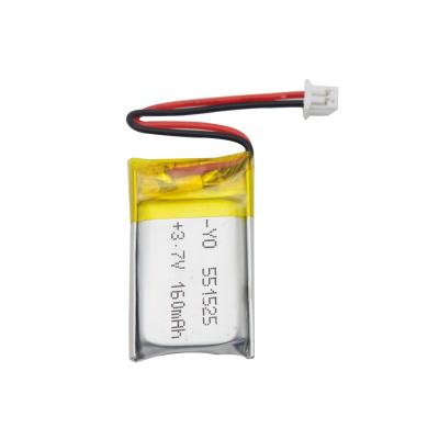 China Rechargeable Toys 551525 160mah Li-ion 3.7v Lithium Polymer Lipo Battery for sale