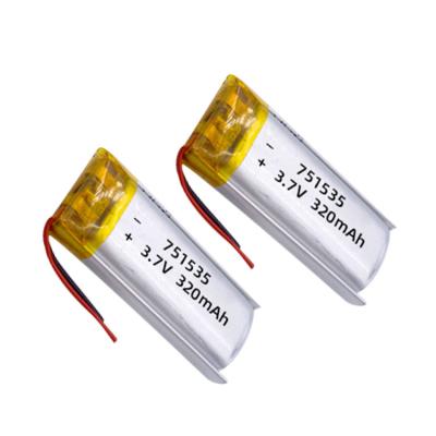 China Toys factory wholesale rechargeable battery 751535 3.7V 380mah lithium polymer battery for sale