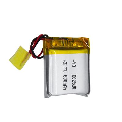 China Consumer electronics factory 802530 3.7v 600mah lithium polymer battery for adult products for sale