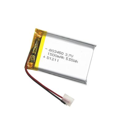 China Consumer Electronics 803450 3.7V 1500mAh Lithium Ion Li Polymer Rechargeable Battery With PCB for sale