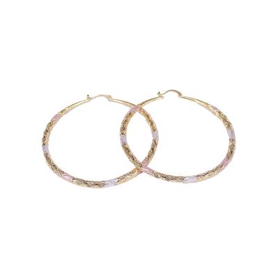 China Circles E0117 Fashion Jewelry 18K Gold Painted Three Colors Women Earrings Wholesale Circles Earrings for sale