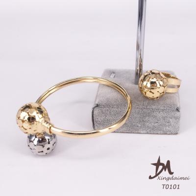 China Fashion And Generous Wholesale Fashion Jewelry Bracelet Ring Two Pieces Of Jewelry Set T0101 for sale