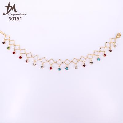 China S0151 Fashion Foot Chain Jewelry 24K Gold Women Anklet for sale