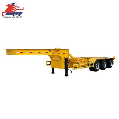 China Truck Trailer 3 Axles 40 ft 60 ton 12 lock skeleton semi trailer shipping container trailer transport chassis truck used for sale for sale