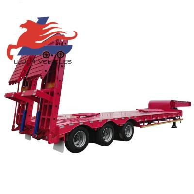 China Truck Trailer 3 Axle low bed semi trailer for sale