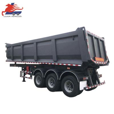 China Truck Trailer Cheap Used 40 Cubic Meter Tractor Hydraulic Dump Tipper Dumper Trailer Tipping Trailer For Sale for sale