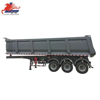 China Truck Trailer Heavy Duty 5 / 6 Axles Used In Road Construction Rear Tipper Truck 3 Axles Rear Dump Semi Trailer For Ghana West Africa for sale